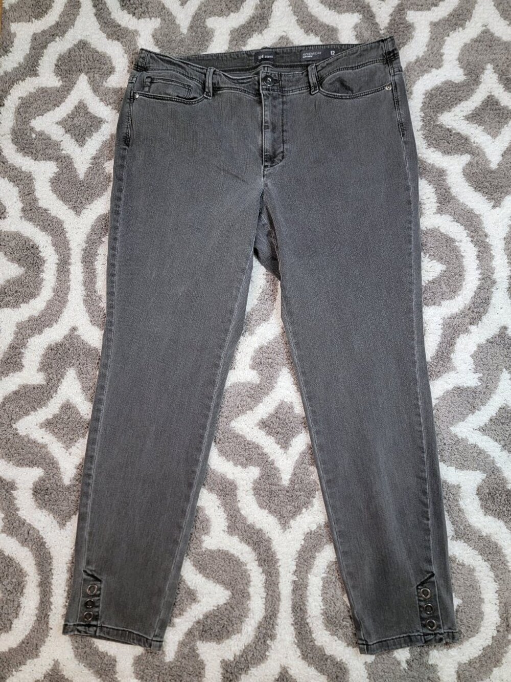 J.Jill Authentic Fit Slim Ankle Gray Jeans | Size: 12